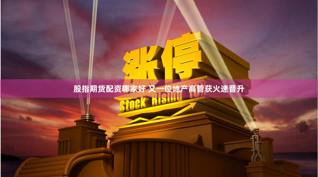 股指期货配资哪家好 又一位地产高管获火速晋升