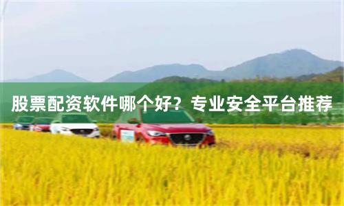 股票配资软件哪个好？专业安全平台推荐